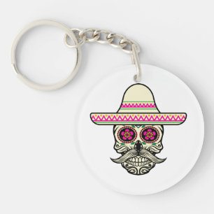 Simple Dia de Muertos Crâne avec Casquette   Porte