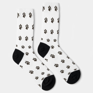 Simple Dog Paw Print Pattern Crew Socks Socken