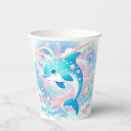 Simple Dolphin Baby Shower  Pappbecher