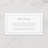 Simple Dusty Blue Monogram Elegant Wedding