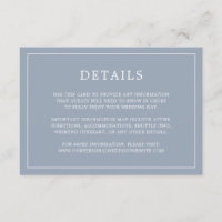 Simple Dusty Blue Monogram Elegant Wedding