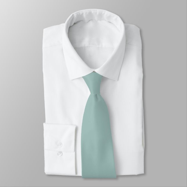 Simple Eggshell Blue Birch Necktie Krawatte (Gebunden)