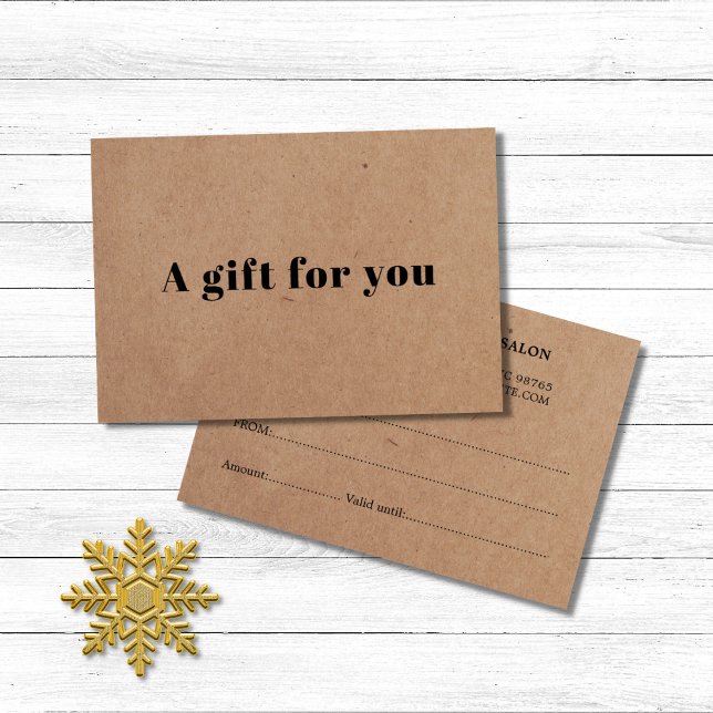 Simple élégance imprimé beauté Kraft (Créateur téléchargé)