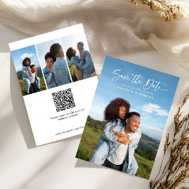 Simple Elegant 4-Photo Calligraphy QR Code