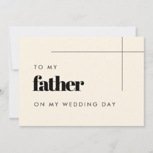 Simple élégant à mon père sur ma carte de jour de