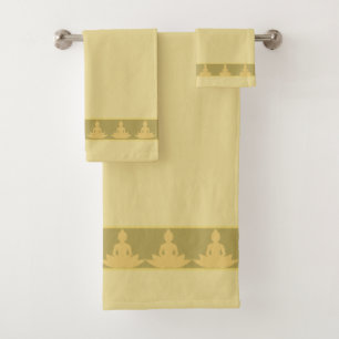 Simple, Élégant, Bouddha doré moderne sur beige