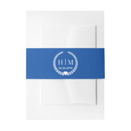 Simple Elegant Bride and Groom Initials Monogram Einladungsbanderole