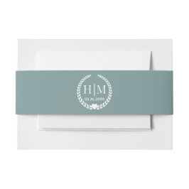 Simple Elegant Bride and Groom Monogram Einladungsbanderole
