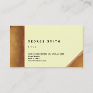 Simple Elegant Brown Carte de visite jaune 