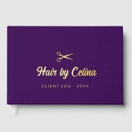 Simple elegant business light beauty salon gästebuch