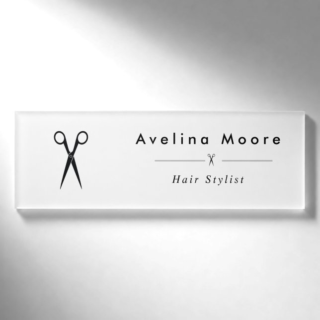 Simple elegant business light beauty salon namenschild (Vorderseite)