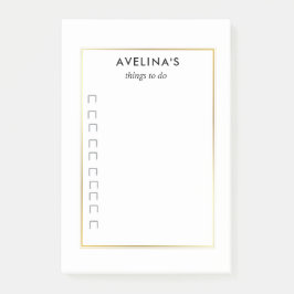 Simple elegant business light beauty salon post-it klebezettel