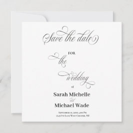 Simple Elegant Calligraphy Script Save the date
