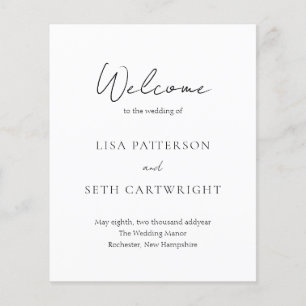 Simple Elegant Classic Wedding Programme