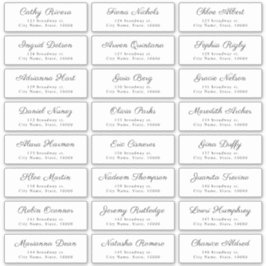 Simple Elegant Classy Script Guest Address Labels