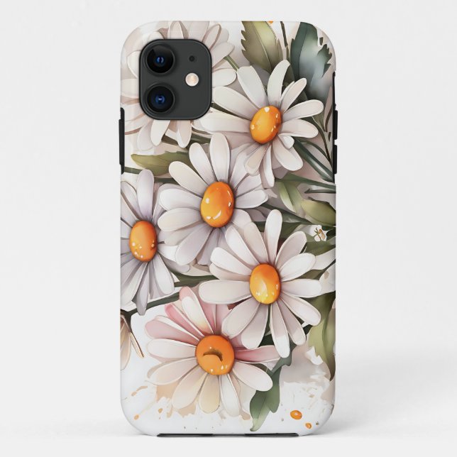 Simple Elegant Daisies Case-Mate iPhone Hülle (Rückseite)