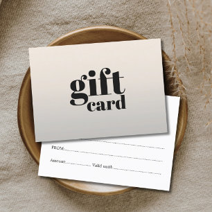 Simple élégant élégant certificat cadeau de beauté