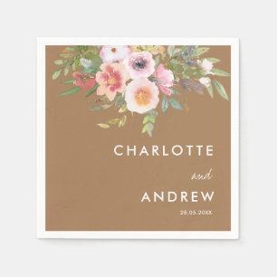 Simple, elegant eucalyptus, flowers  serviette