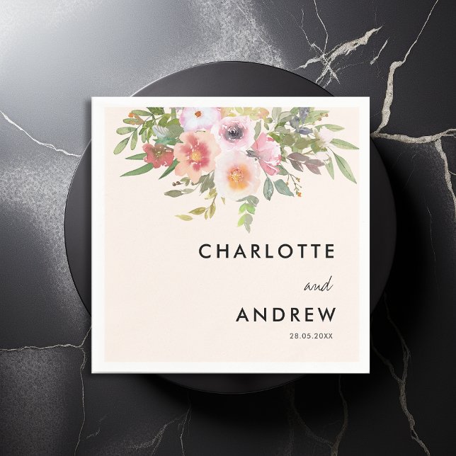 Simple, elegant eucalyptus, flowers  serviette (Von Creator hochgeladen)