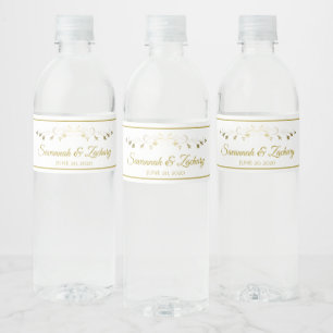Simple Elegant Flourish Gold & White Wedding