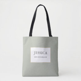Simple Elegant Gold Sage Green Bridesmaid Sac four