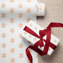 Simple elegant gold snowflakes white Christmas