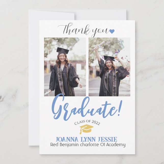 Simple Elegant Graduation or Casquette Merci Scrip (Devant)