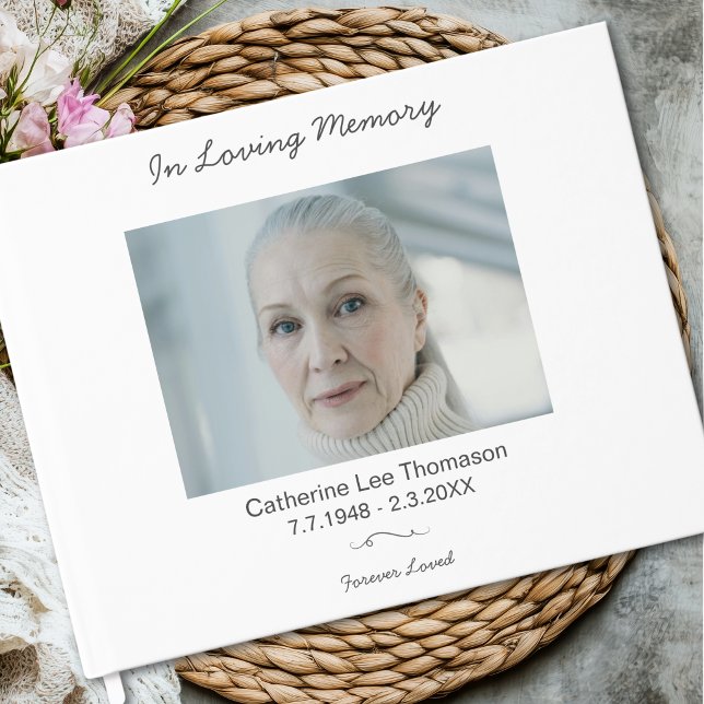 Simple Elegant In Loving Memory Funeral Guest Book Gästebuch (Simple Elegant In Loving Memory Funeral Guest Book)
