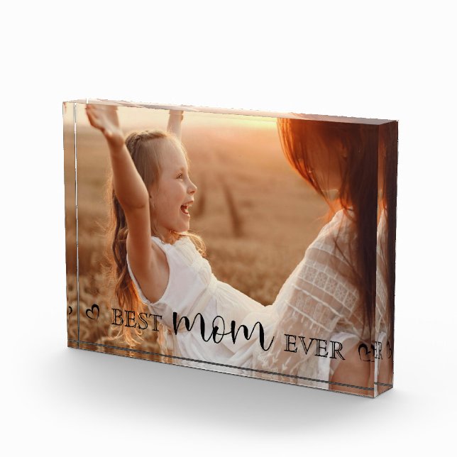 Simple Elegant Make Your Own Photo Gift for Mother Fotoblock (Rechts)