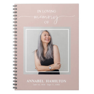Simple Elegant Memorial Funeral Photo Livre d'invi