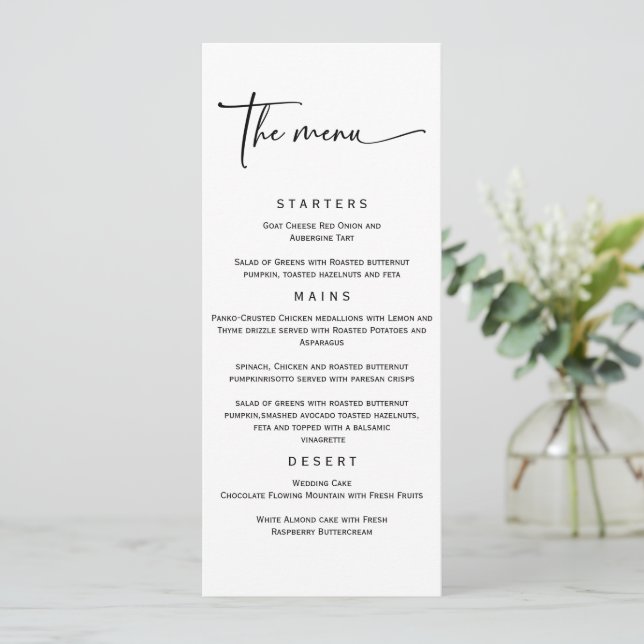 Simple Elegant Menu Modèle (Debout devant)