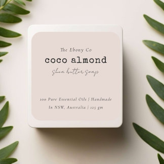 Simple Élégant minimal Dusky Étiquette de savon