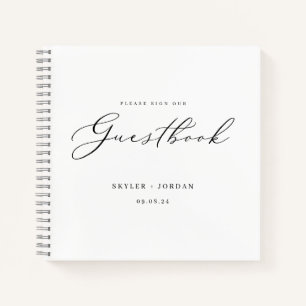 Simple Elegant minimaliste Livre d'invité Mariage 