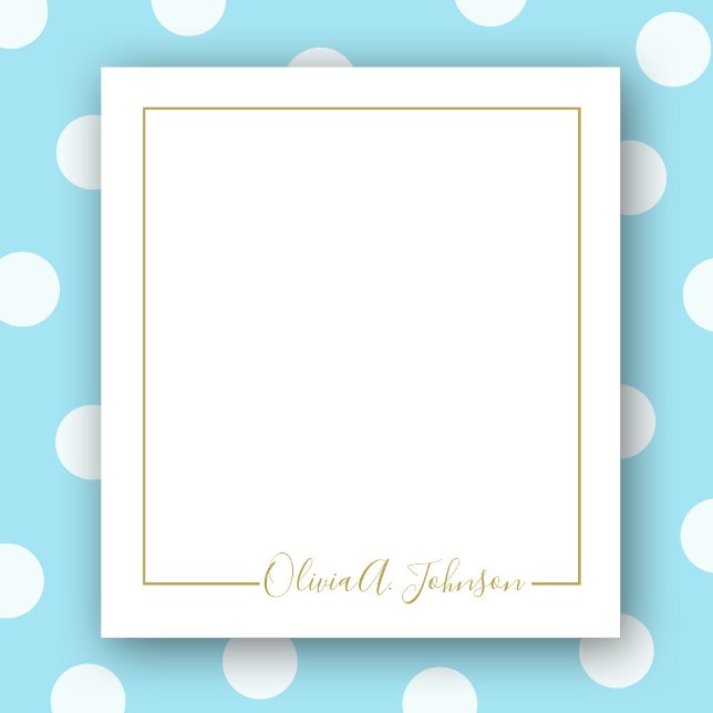 Simple Elegant Modern Hand Lettered Script Notepad Notizblock (Von Creator hochgeladen)