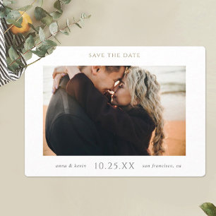 Simple Elegant Modern Photo Save the Date Invite
