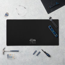 Simple Elegant Monogram Minimalist Black and White