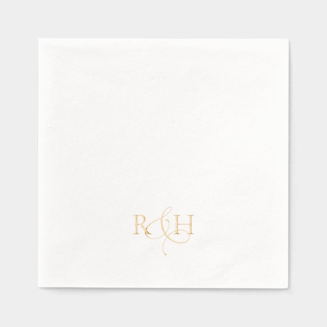 Simple Élégant Monogramme de Mariage (Recto)