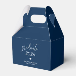 Simple Elegant Navy Blue Graduate 2024 Abschluss Geschenkschachtel
