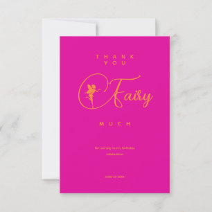 Simple Elégant Neon Rose Carte de remerciements Fé