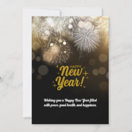 Simple Elegant New Year Wishes Feiertagskarte