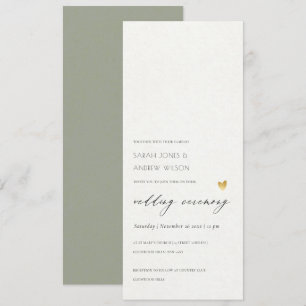 SIMPLE ÉLÉGANT OR GRAY TYPOGRAPHIE mariage carte