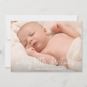 Simple Elegant Photo Holiday Faire-part de naissan