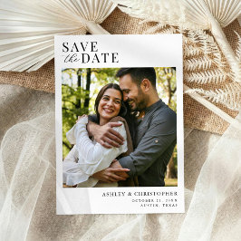 Simple Elegant Photo Wedding Save the Date