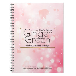 Simple Elegant Pink Bokeh Notizblock