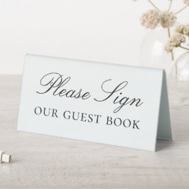 Simple Elegant Please Sign Our Guest Book Sign Tischaufsteller