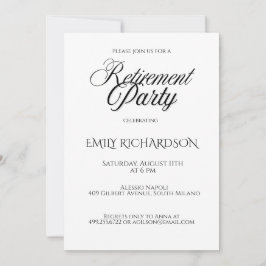 Simple Elegant Retirement Party Invitation Einladung