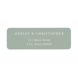 Simple Elegant Sage Green Wedding Return Address
