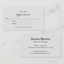 Simple Elegant Script Appointment Card Terminkarte