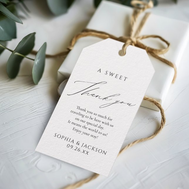 Simple Elegant Script Graduation Favors Thank You  Geschenkanhänger (Simple Elegant Script Graduation Favors Thank You Gift Tags)