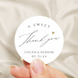 Simple Elegant Script Graduation Favors Thank You Runder Aufkleber